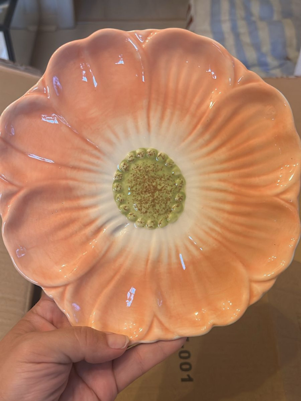 Prato de sobremesa flor rosa